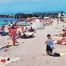 Redondo Beach Bathing Beauty Postcard 1960s California King Harbor Umbrella B782 picture