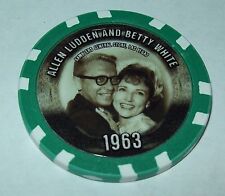 Betty White Allen Ludden Las Vegas Poker Chip 1963 Photo Casino picture