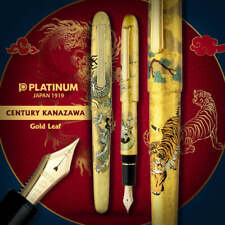 PLATINUM KANAZAWA-HAKU Fountain Pen #3776 Century PNB-35000H Nib 14K 3Design NEW picture