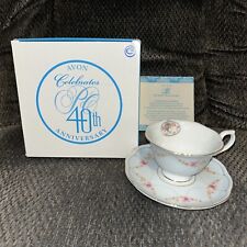 Avon Honor Society Mrs Albee 40th Anniversary Commemorative Teacup & Saucer 2007 picture