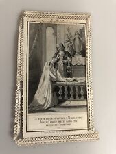 1800s, FRENCH PAPER LACE, HOLY CARD, DEVOTION TO MARY picture