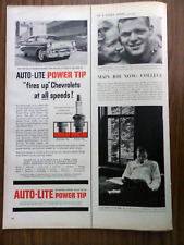 1957 Auto Lite Power Tip Spark Plug Ad  Chevrolet picture