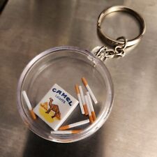Vintage Rare CAMEL Lights Cigarette Tobacco Game Keychain Key Ring Chain Collect picture