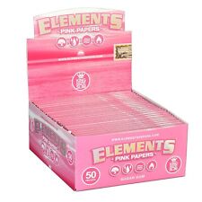 50pc Display - Elements Pink Rolling Papers - King Size Slim picture