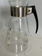Vintage Corning Gold MCM Atomic Design Coffee Pot Carafe / 6 Cups / 8-1/4