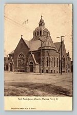 Martins Ferry OH-Ohio, First Presbyterian Church Outside c1908 Vintage Postcard picture