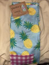Pantry Apron Pineapple Tie Waist Pockets Multicolor 25.5in x 31.5in One Size M68 picture