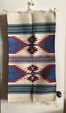 Hand-Loomed Oaxacan Wool Rug  (21” W X 39” L Approx. ) Multi-Color Southwest picture