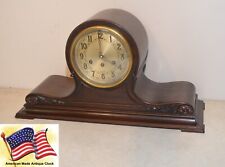 RARE RESTORED HERSCHEDE 1920 MODEL 10 DUAL CHIME CLOCK WITH PATTERN 6008 CABINET picture