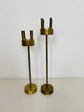 Pair of Modernist Brass Candlesticks In the style of Pierre Forsell for Skultuna picture