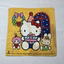 Vintage Sanrio 1976 Hello Kitty 100% Cotton Hanky Handkerchief 6x6 Square HTF picture
