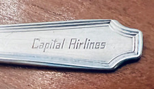 CAPITAL AIRLINES Fork 1st Class  6-1/4” International XII Silverplate pre-1961 picture