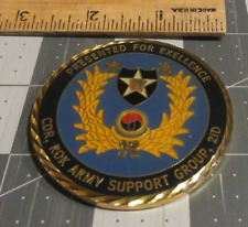 CDR, ROK Army Support Group 2ID Korea, US Army Challenge Coin picture
