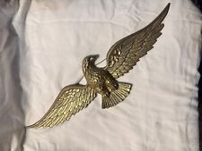 Metalware Brass Vintage AMERICAN BALD EAGLE 17 Inch Wingspan Wall Hanging Decor picture
