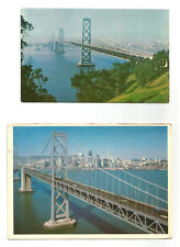 Two San Francisco CA Postcards Oakland Bay Bridge picture