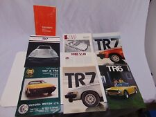 (7) vintage TR7 6 8 Triumph Catalogs , brochures fold outs Handbook Wiring Diagr picture
