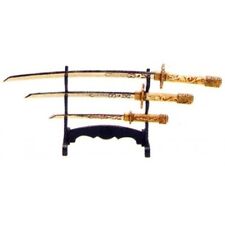 Denix Mini Samurai Sword Letter Opener 3 Pc Set W/Stand picture