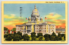 Providence RI-Rhode Island, State Capitol Building, Vintage Antique Postcard picture