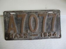 1934 Massachusetts License Plate Tag   A7077 Truck picture