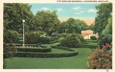 Postcard MD Hagerstown Maryland City Park & Bandshell Linen Vintage PC G6972 picture