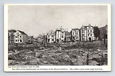 1906 San Francisco Earthquake Damage Mission District Drunken Houses CA Postcard picture