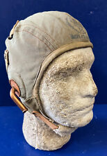 USAAF TYPE A-9 SUMMER FLYING HELMET W/GOSPORTS picture