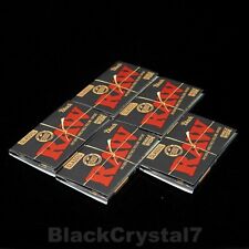 5PK AUTHENTIC RAW BLACK Single Wide Rolling Papers - US Seller picture