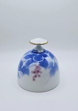 Vintage Fukagawa Danbury Mint Porcelain Blue Floral Arita Decorative Bell Japan picture