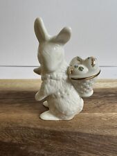 Lenox China Jewels Collection Easter Bunny Rabbit W/ Egg Basket W/Gold accents picture