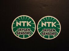 Lot Of 2 NTK Oxygen Sensors Racing Decals Stickers NHRA NASCAR Hot Rod Parts picture