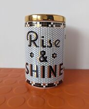 Anthropologie Bistro Tile Rise and Shine Canister, Ceramic Covered Jar picture