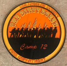 Fire Department LA County Dirty Dozen 3D routed patch sign plaque Custom carved picture