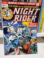 Marvel Comics NIGHT RIDER #1 (1974) *Western “Ghost Rider” picture