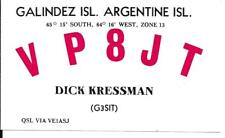 QSL 1969  British Antarctica    radio card    picture