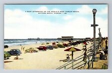 Daytona Beach FL-Florida, A Busy Afternoon On The Beach, Vintage Postcard picture