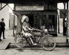 Vintage Indian Motorcycle Cheif 1920s Ad Retro Old Photo 5