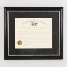 1877 President Rutherford B. Hayes Signed Document Display - COA JSA & PSA/DNA picture