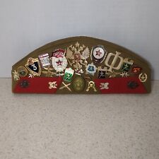Vintage Soviet Union Russian Military Garrison Hat with 29 pins USSR 2 Patches picture