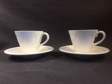 Vintage 1940’s Wedgwood Wellesley Demitasse Cup & Saucer Set Of 2 picture