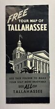 1956 CITY OF TALLAHASSE, FLORIDA VACATION TRAVEL TOURIST MAP & BROCHURE picture
