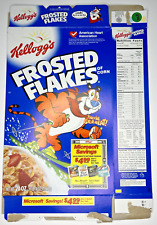 1998 Empty Kellogg's Frosted Flakes Microsoft Offer 20OZ Cereal Box SKU U198/214 picture