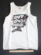 Out, Loud Proud New York Lesbian Gay Pride 1991 Pink Triangle Vintage Tank Top M picture
