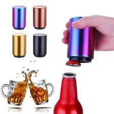 Magnet Automatic Beer Bottle Opener Push Down Soda Cap Collector Stainless Steel picture