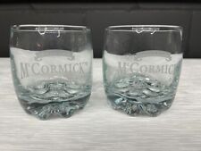 Set of Vintage McCormick Genuine Irish Etched Lowball Rocks Whiskey Glass Clear picture