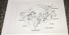 Wonder Woman Black Canary Batgirl Zatanna Sexy Cheesecake Production Art Acetate picture