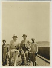 Egypt. Egypt. Aswan. On the dam. Silver print circa 1920. picture