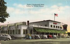 (PC) FISCHER'S FRANKENMUTH HOTEL,CHICKEN RESTAURANT,1950s CARS MICHIGAN pg5-906 picture