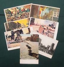 LOT 1905 antique 7pc SAN FRANCISCO EARTHQUAKE pc dead donkey search for victims picture