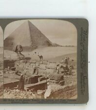 Ruins Granite TEmple & Great Pyramid Kheops Egypt Underwood Stereoview picture