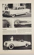 1952 Magazine Photo Article Nash-Healey Convertible Sports Car & Ambassador 2-DR picture